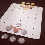 Classic board with coin pieces